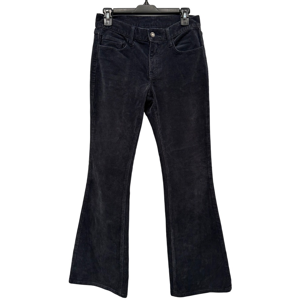 J. Galt Shanghai Navy Blue Corduroy Flare Leg Pants Size S RR212 YR48